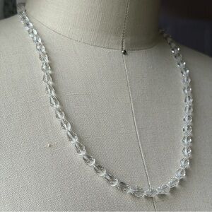 Vintage | Clear Faceted Stunning Crystal Beaded 20-21" Necklace